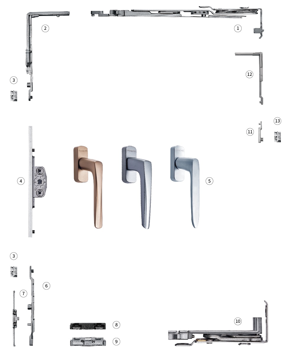 MH-YNXC01B建筑窗用內(nèi)平開(kāi)下懸窗五金系統(tǒng)